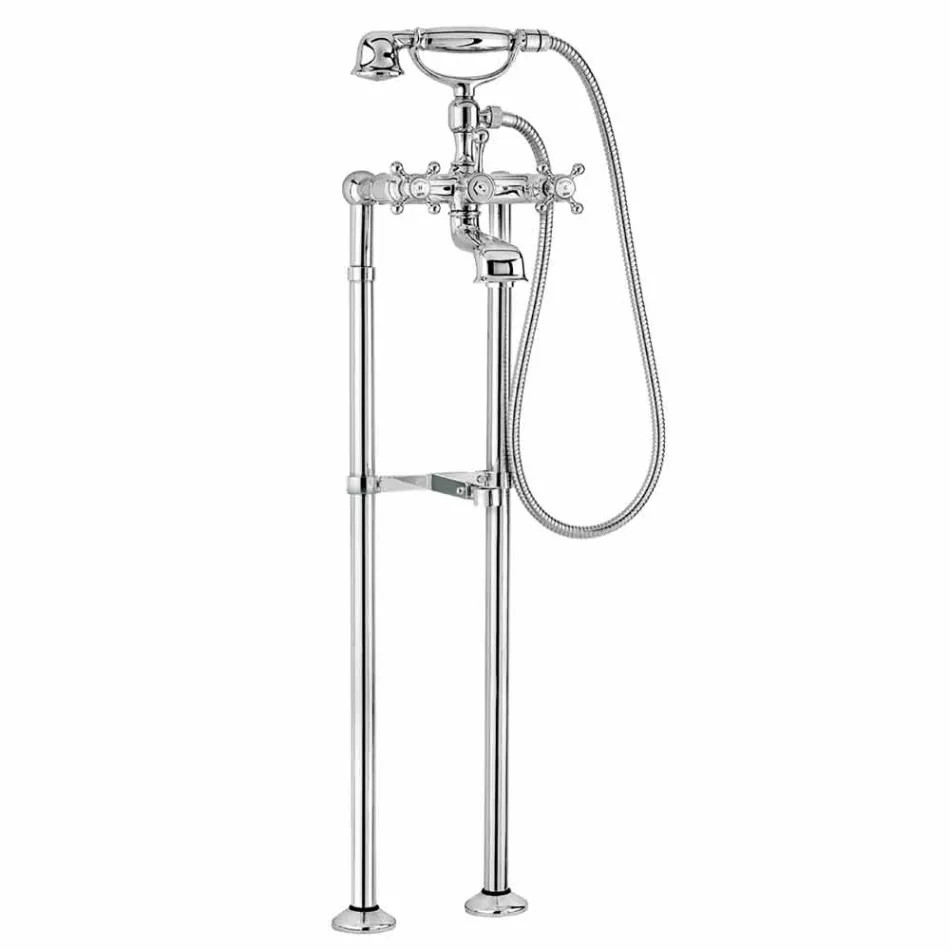 Robinet Classique pour Baignoire sur Colonnes en Laiton Made in Italy - Enriko Viadurini