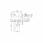 Mitigeur mural design, plaque simple Made in Italy - Sika Viadurini