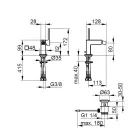 Mitigeur Bidet Mitigeur Avec Drain Design Carré - Erik Viadurini