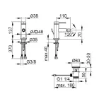 Mitigeur de bidet en laiton, design rond - Antilio Viadurini