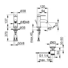 Mitigeur Lavabo Monocommande Laiton Design Rond - Antilio Viadurini