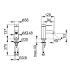 Mitigeur Lavabo Monocommande Laiton Design Rond - Antilio Viadurini