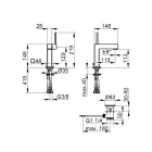 Mitigeur Lavabo Design Carré En Laiton - Erik Viadurini