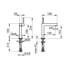 Mitigeur Lavabo Design Carré En Laiton - Erik Viadurini