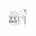 Mitigeur de baignoire design 4 trous Made in Italy - Bibo Viadurini