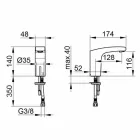 Robinet de lavabo en métal moderne avec capteur infrarouge - Gonzo Viadurini