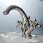 Robinet de Lavabo Monotrou en Laiton avec Drain de Style Classique - Ercolina Viadurini