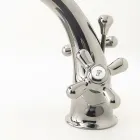 Robinet de Lavabo Monotrou en Laiton avec Drain de Style Classique - Ercolina Viadurini