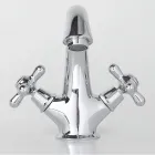 Robinet de Lavabo Monotrou en Laiton avec Drain de Style Classique - Ercolina Viadurini