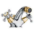 Robinet pour bidet monotrou en laiton Design classique Made in Italy - Lisca Viadurini