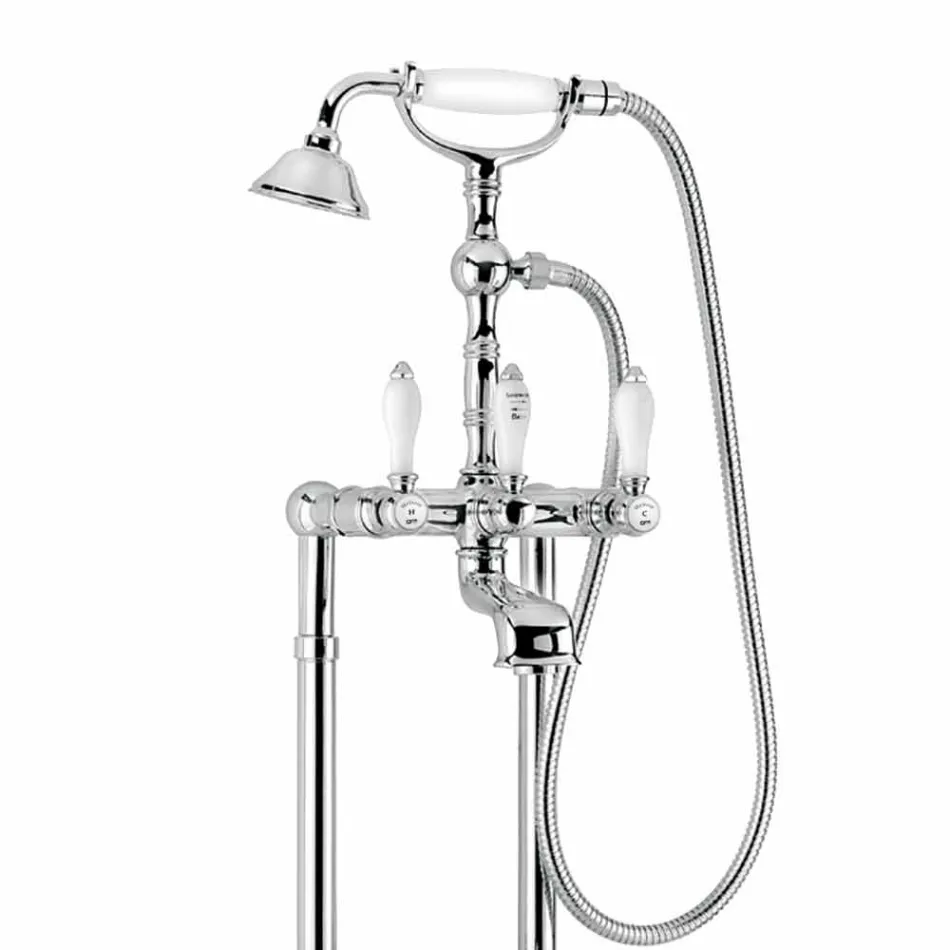 Robinet de baignoire classique en laiton fabriqué en Italie - Riko Viadurini