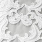 Chemin de table en lin avec dentelle blanche de qualité italienne de luxe - Farnese Viadurini
