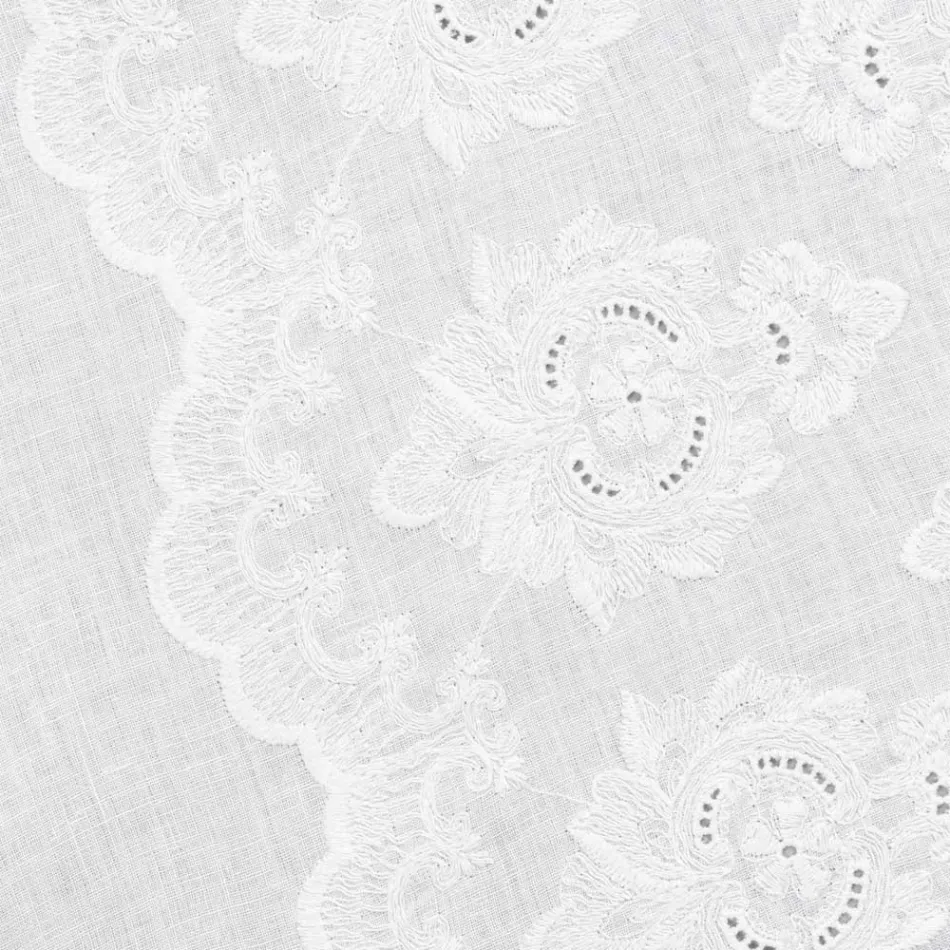 Chemin de table 100 % lin avec broderie de design de luxe italien – Jujube Viadurini