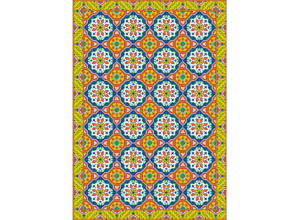 Chemin de table design coloré en PVC et polyester avec fantaisie - Meriva Viadurini