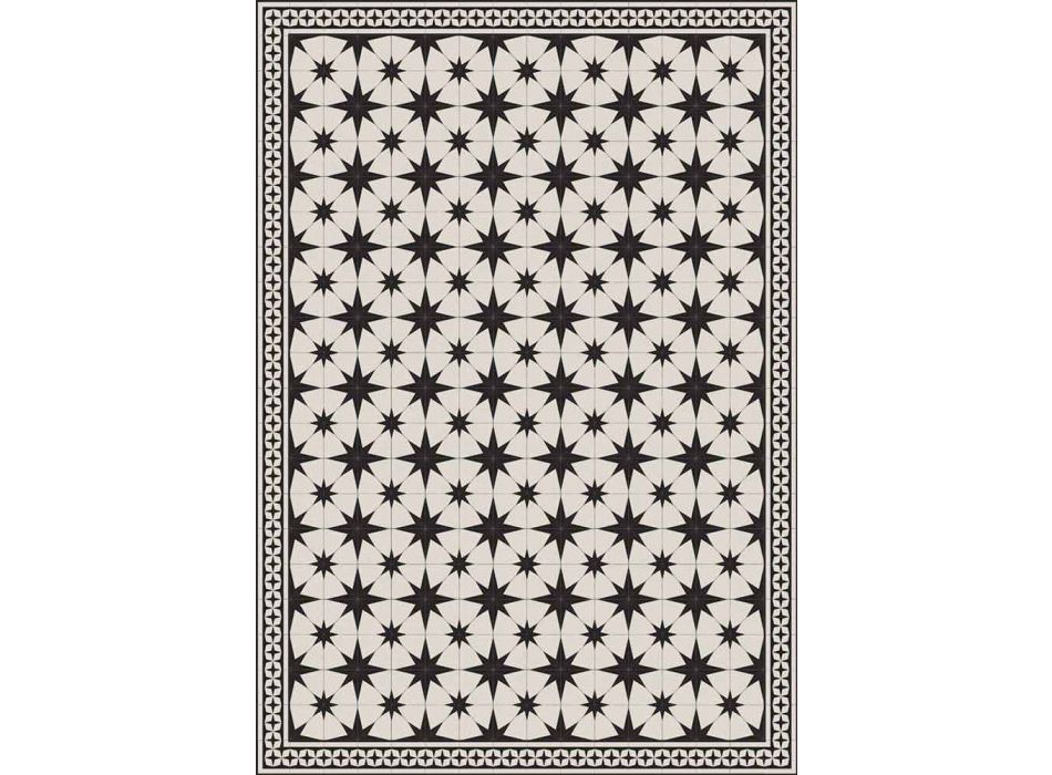 Chemin de table design en PVC et polyester à motifs rectangulaires - Osturio Viadurini