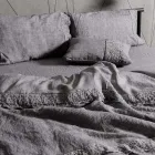 Sac de rangement housse de couette en lin avec dentelle et boutons Sinergia - Energis Viadurini