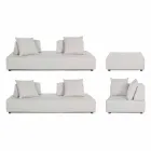 Salon d'angle extérieur design moderne en tissu Homemotion - Benito Viadurini