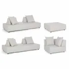 Salon d'angle extérieur design moderne en tissu Homemotion - Benito Viadurini