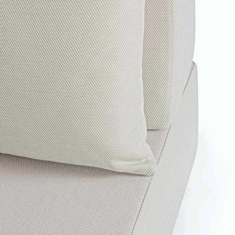 Salon d'angle extérieur design moderne en tissu Homemotion - Benito Viadurini