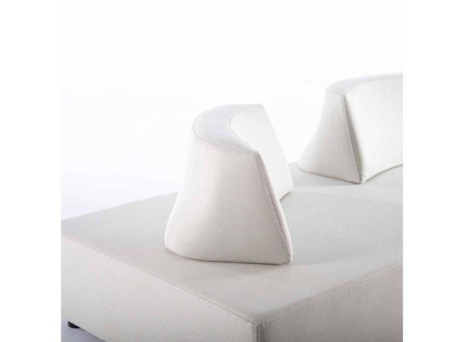 Salon d'angle extérieur design moderne en tissu Homemotion - Benito Viadurini