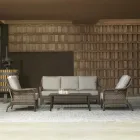 Salon composé de 2 fauteuils, 1 canapé et 1 table basse - parapluie Viadurini