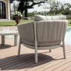 Salon composé de 2 fauteuils, 1 canapé et 2 tables basses en aluminium - Fusion Viadurini