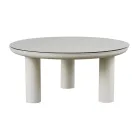 Salon composé de 2 fauteuils, 1 canapé et 2 tables basses en aluminium - Fusion Viadurini