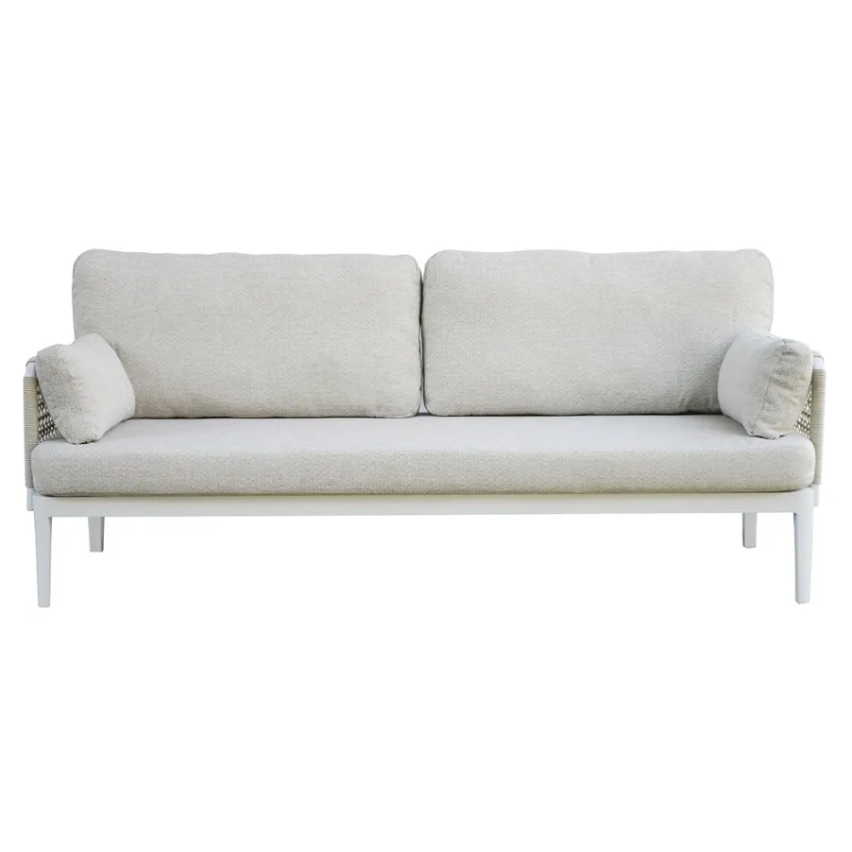 Salon comprenant 2 fauteuils, 1 canapé et une table basse en aluminium - Symphony Viadurini