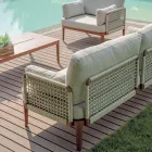 Salon comprenant 2 fauteuils, 1 canapé et une table basse en aluminium - Symphony Viadurini