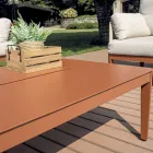 Salon comprenant 2 fauteuils, 1 canapé et une table basse en aluminium - Symphony Viadurini