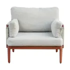 Salon comprenant 2 fauteuils, 1 canapé et une table basse en aluminium - Symphony Viadurini