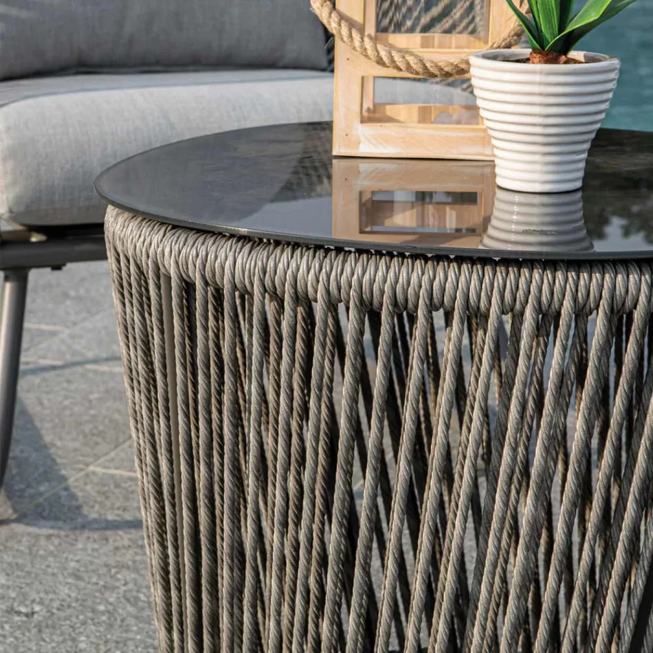 Salon composé de 2 fauteuils et d'une table basse - Valise Viadurini