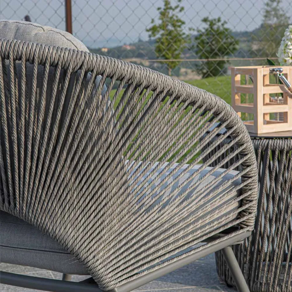 Salon composé de 2 fauteuils et d'une table basse - Valise Viadurini