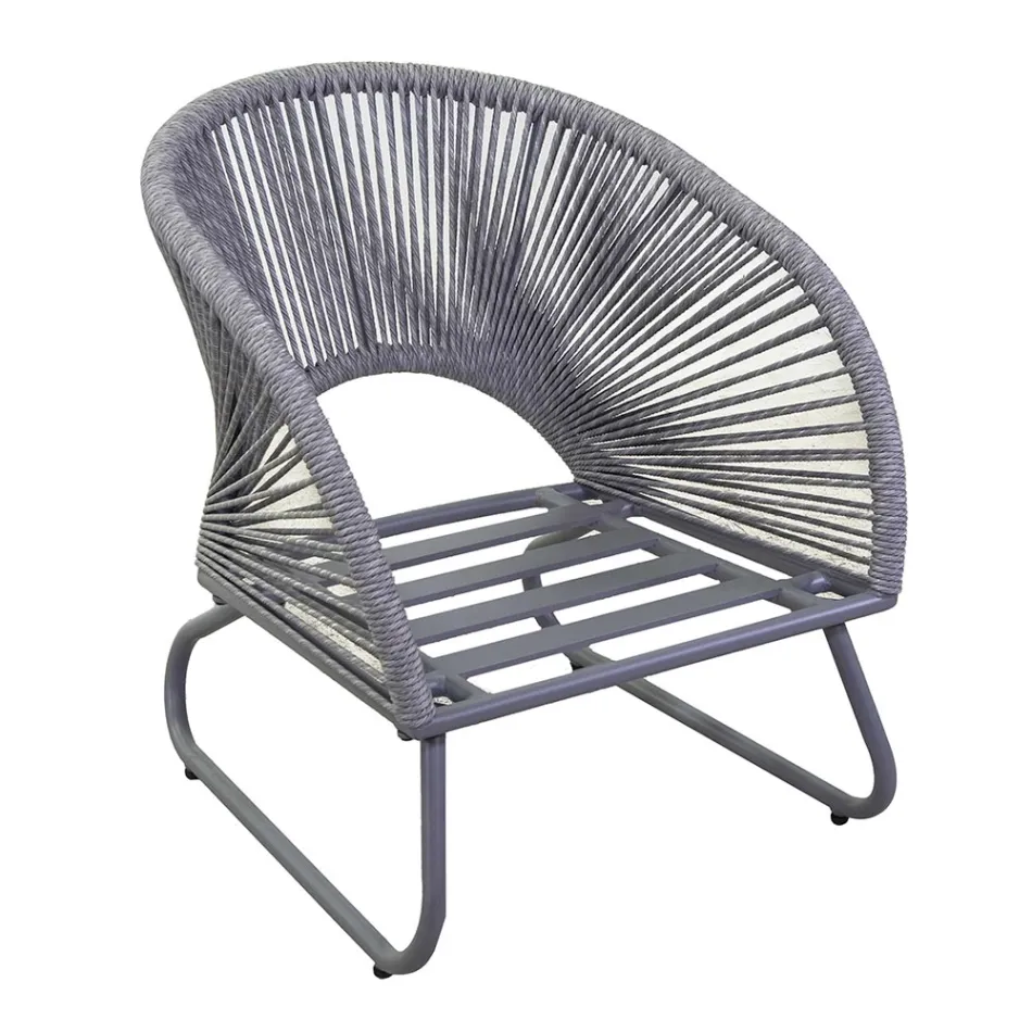 Salon composé de 2 fauteuils et d'une table basse - Valise Viadurini