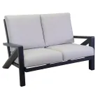 Salon composé d'un canapé, d'une table basse et de fauteuils avec repose-pieds - Tableau d'affichage Viadurini