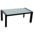 Salon composé d'un canapé, d'une table basse et de fauteuils avec repose-pieds - Tableau d'affichage Viadurini