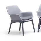 Séjour avec 1 canapé, 2 fauteuils et 1 table basse en polypropylène - Machine Viadurini