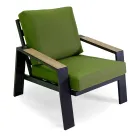 Salon d'extérieur comprenant 1 canapé, 2 fauteuils et 1 table basse - Righello Viadurini