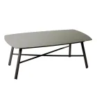 Salon d'extérieur comprenant 1 canapé 3 places, 2 fauteuils et 1 table basse - Righello Viadurini