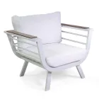 Salon d'extérieur composé de 2 fauteuils et d'une table en aluminium - Righello Viadurini