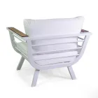 Salon d'extérieur composé de 2 fauteuils et d'une table en aluminium - Righello Viadurini