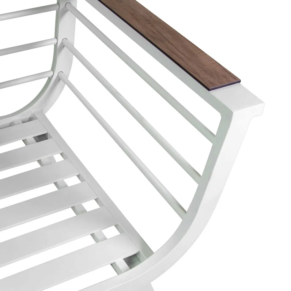 Salon d'extérieur composé de 2 fauteuils et d'une table en aluminium - Righello Viadurini