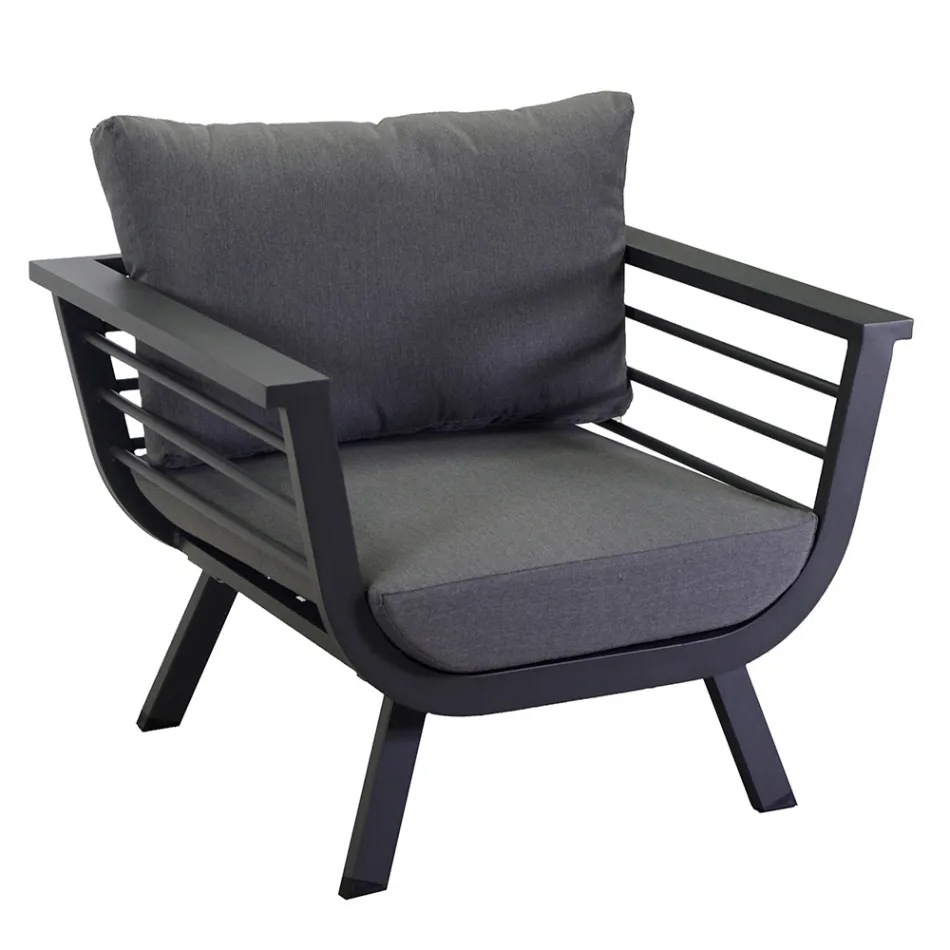 Salon d'extérieur composé de 2 fauteuils et d'une table basse - Righello Viadurini