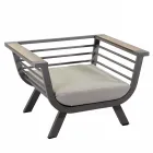 Salon d'extérieur composé de 2 fauteuils et d'une table basse - Righello Viadurini