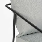 Salon extérieur avec 1 canapé, 2 fauteuils et 2 tables en acier - Préférer Viadurini