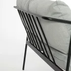 Salon extérieur avec 1 canapé, 2 fauteuils et 2 tables en acier - Préférer Viadurini