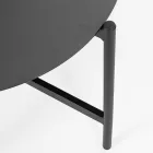 Salon extérieur avec 1 canapé, 2 fauteuils et 2 tables en acier - Préférer Viadurini