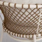 Salon d'extérieur avec structure en aluminium et dossier en corde - Skyline Viadurini