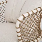 Salon d'extérieur avec structure en aluminium et dossier en corde - Skyline Viadurini