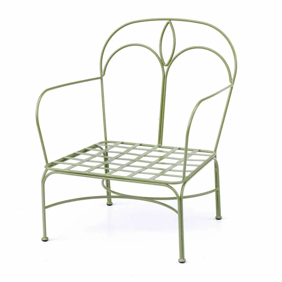 Salon d'extérieur avec structure en fer fait main Made in Italy - Melinda Viadurini